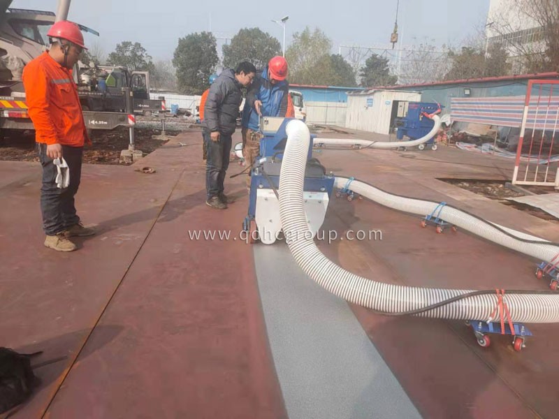 路面拋丸機清理鋼板